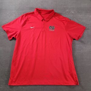 Nike North Greenville Football Polo Shirt Red Mens Size 3XL